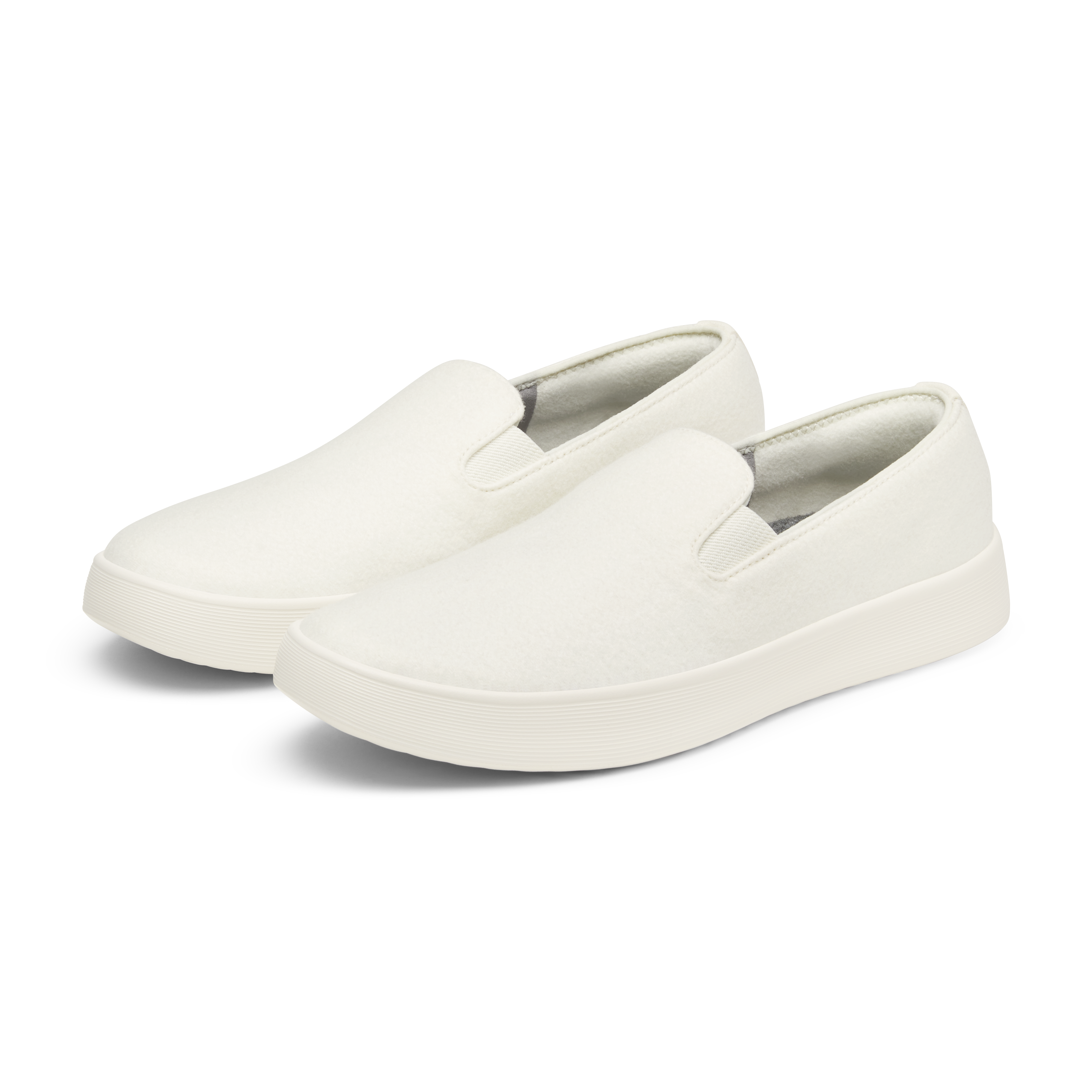 Men's Wool Cruiser Slip On - Natural White (Natural White Sole)