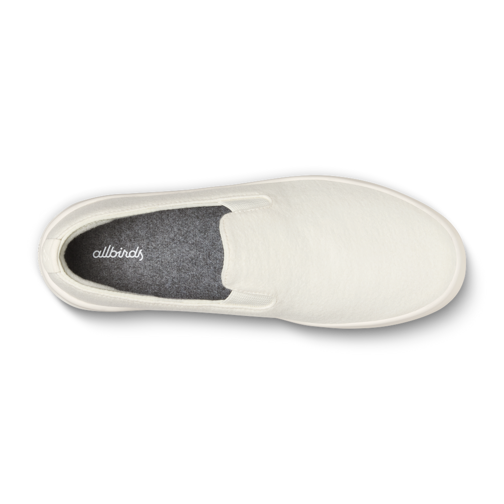 Women's Wool Cruiser Slip On - Natural White (Natural White Sole)
