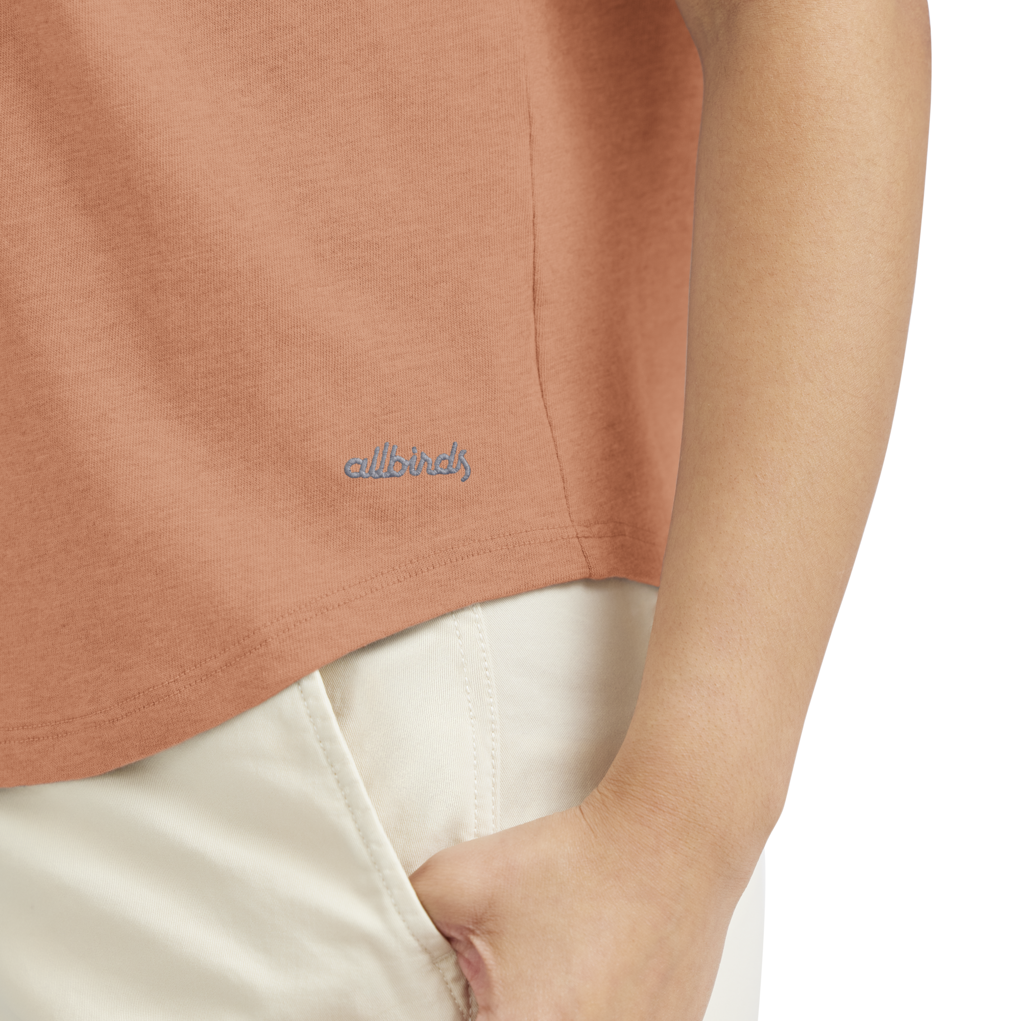 Women's Soft Merino Tee - Sienna Blush