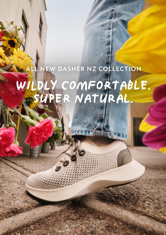 On body image featuring the all new Dasher NZ. Wildly comfortable, super natural.