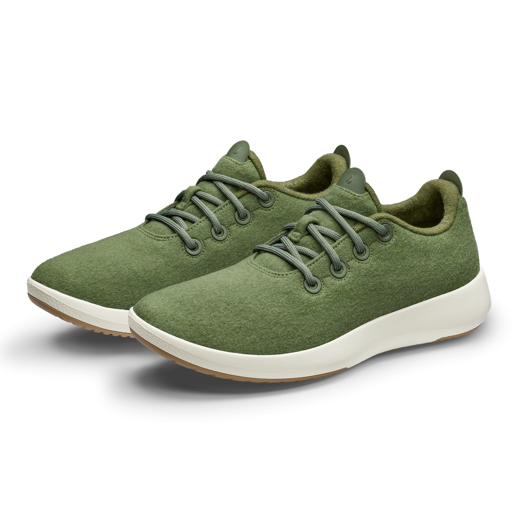 Women's Wool Runner Mizzle - Thunder Green (Natural White Sole)