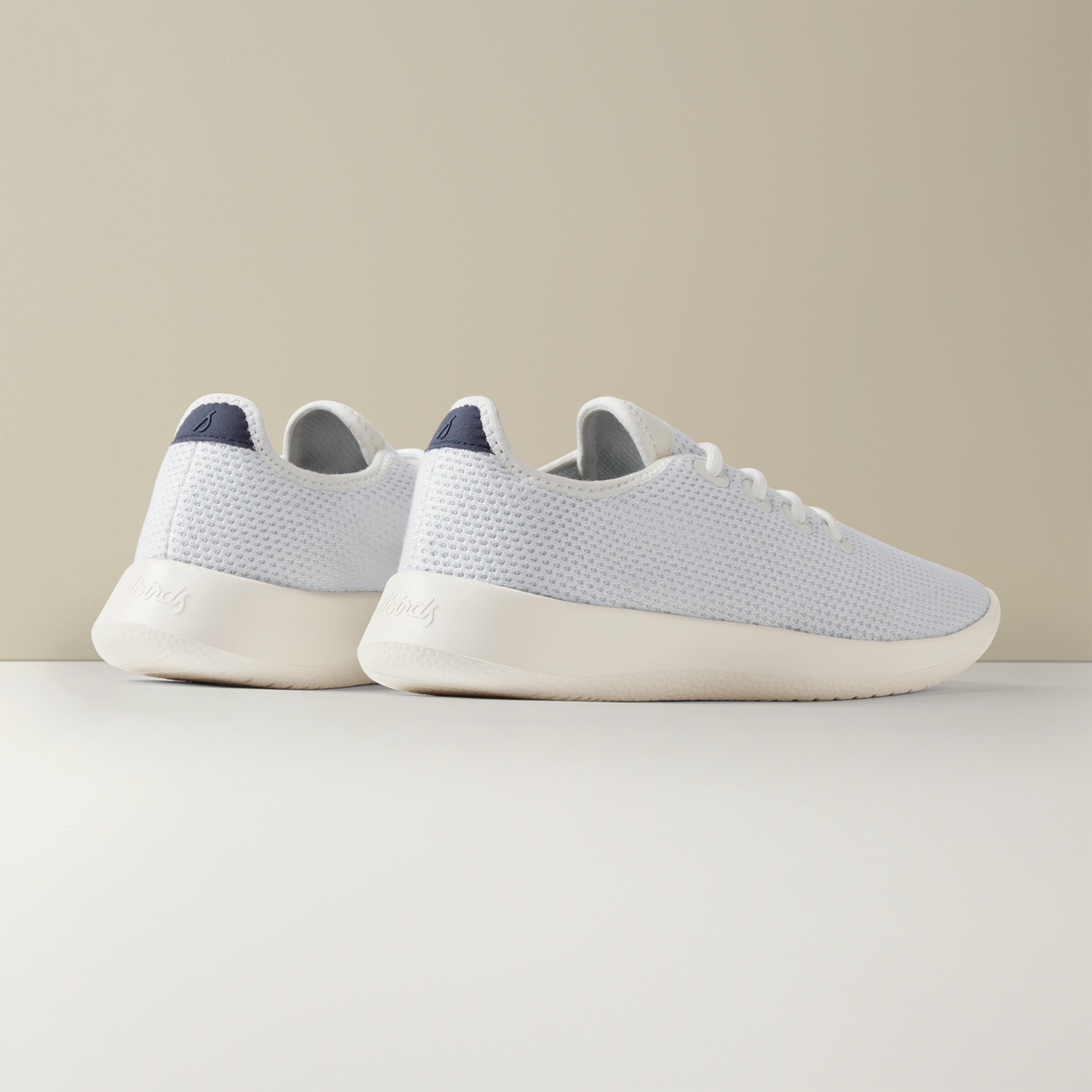 Women's Tree Runners - Blizzard/True Navy (Natural White Sole)