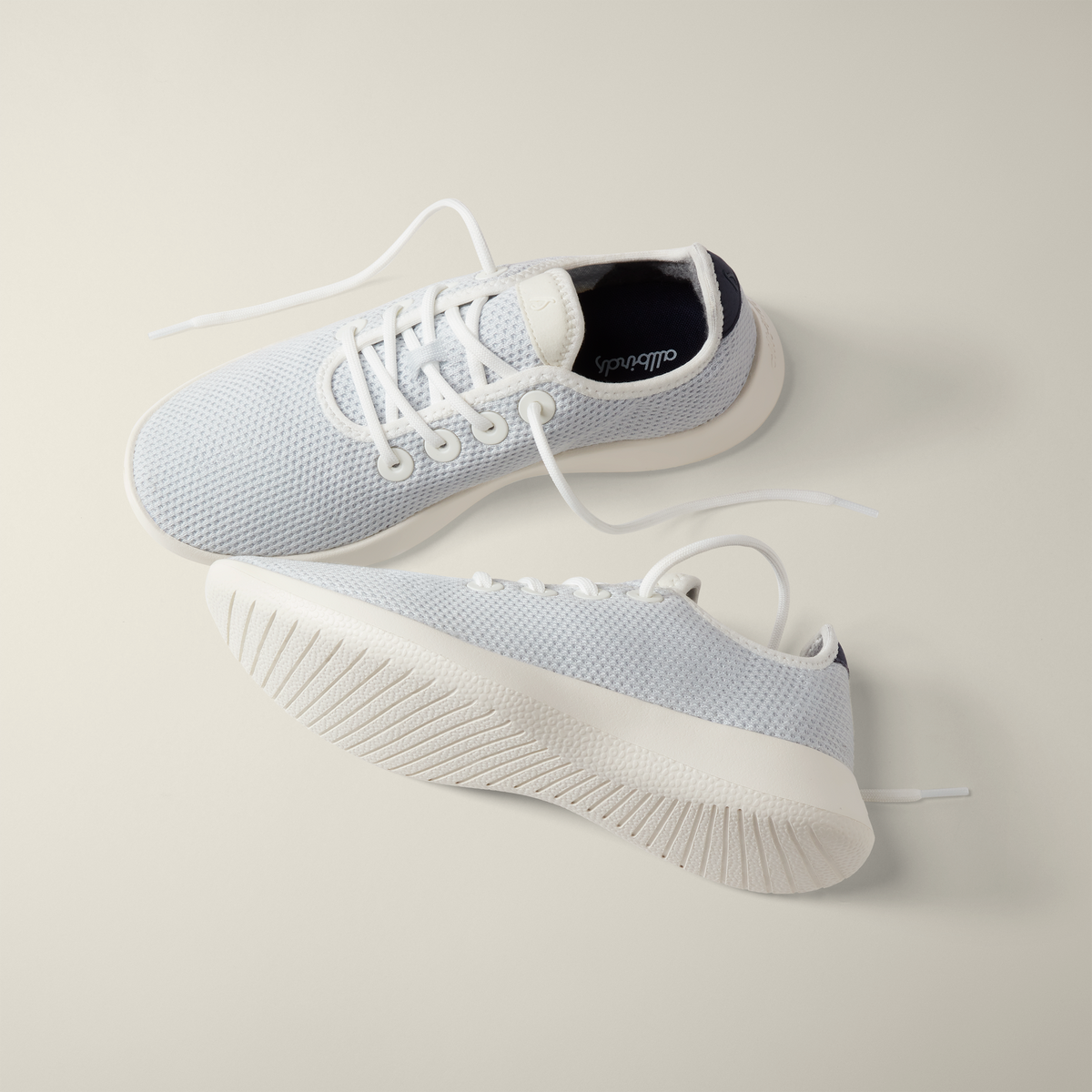 Women's Tree Runners - Blizzard/True Navy (Natural White Sole)