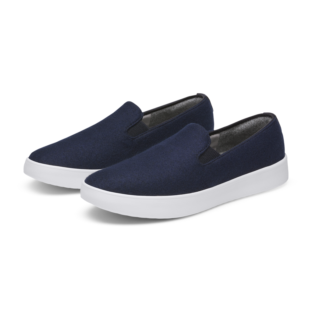 Men's Wool Cruiser Slip On - Dark Navy (Blizzard Sole)