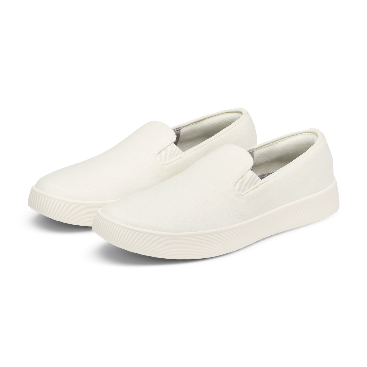 Men's Wool Cruiser Slip On - Natural White (Natural White Sole)