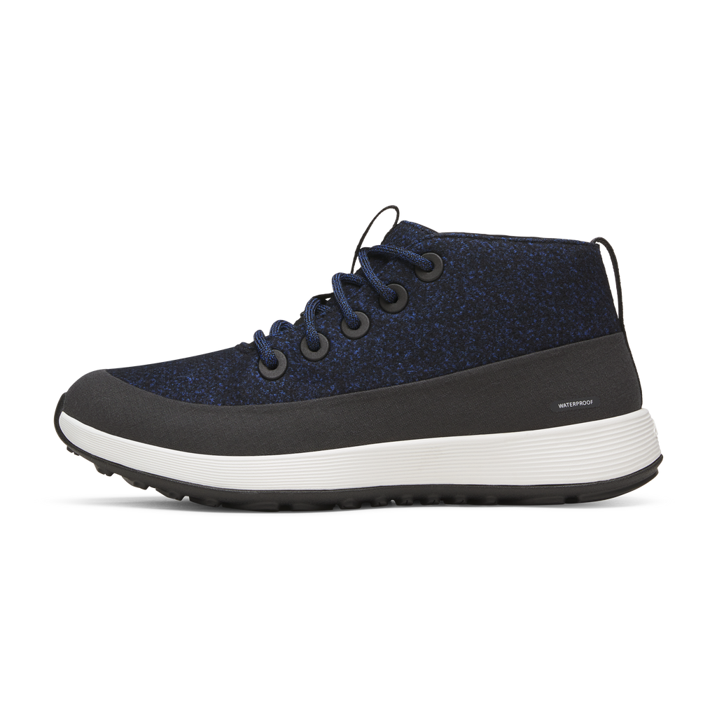 Men's Wool Runner NZ Mid Waterproof - Natural Black/Royal Blue (Barely Grey Sole)