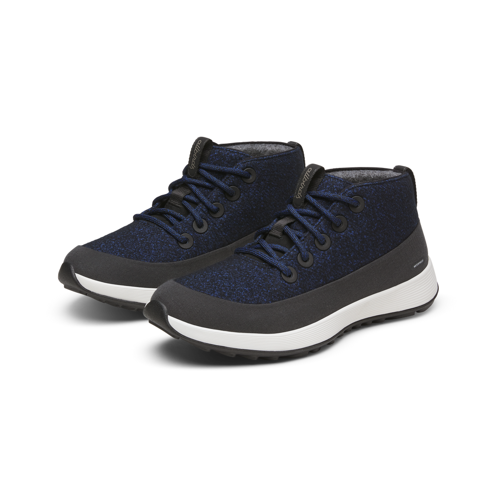 Men's Wool Runner NZ Mid Waterproof - Natural Black/Royal Blue (Barely Grey Sole)