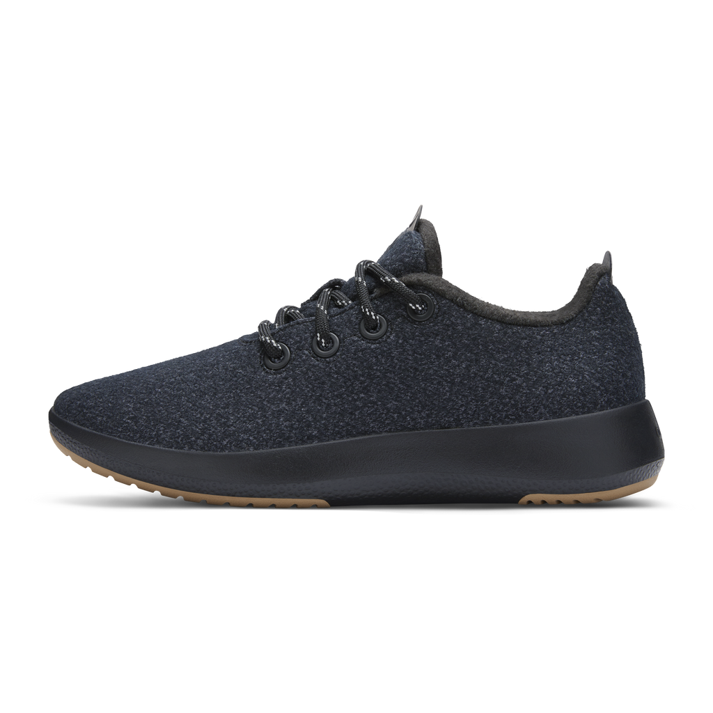 Women's Wool Runner-up Mizzle - Natural Black (Rugged Khaki Sole)