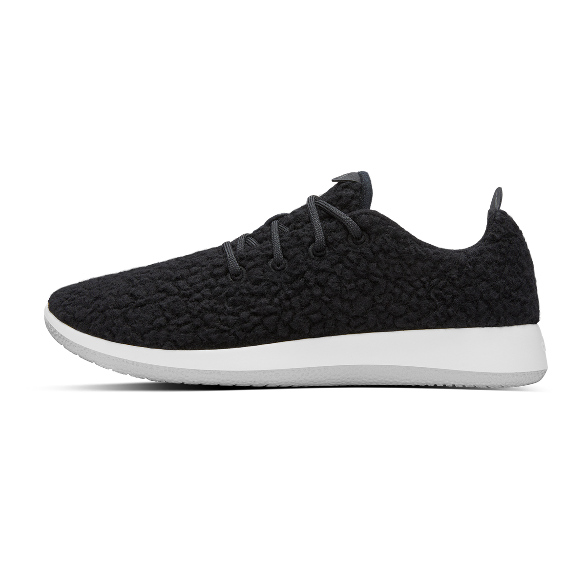 Men's Wool Runner Fluffs - Natural Black (Natural White Sole)