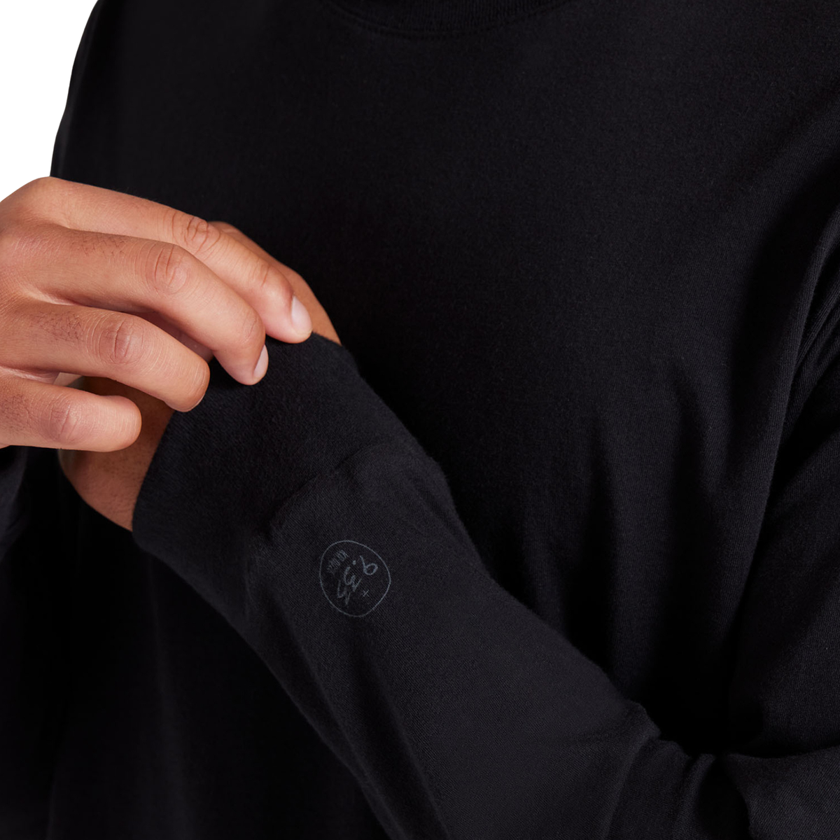 Men's Allgood Organic Cotton Long Sleeve Tee - Natural Black