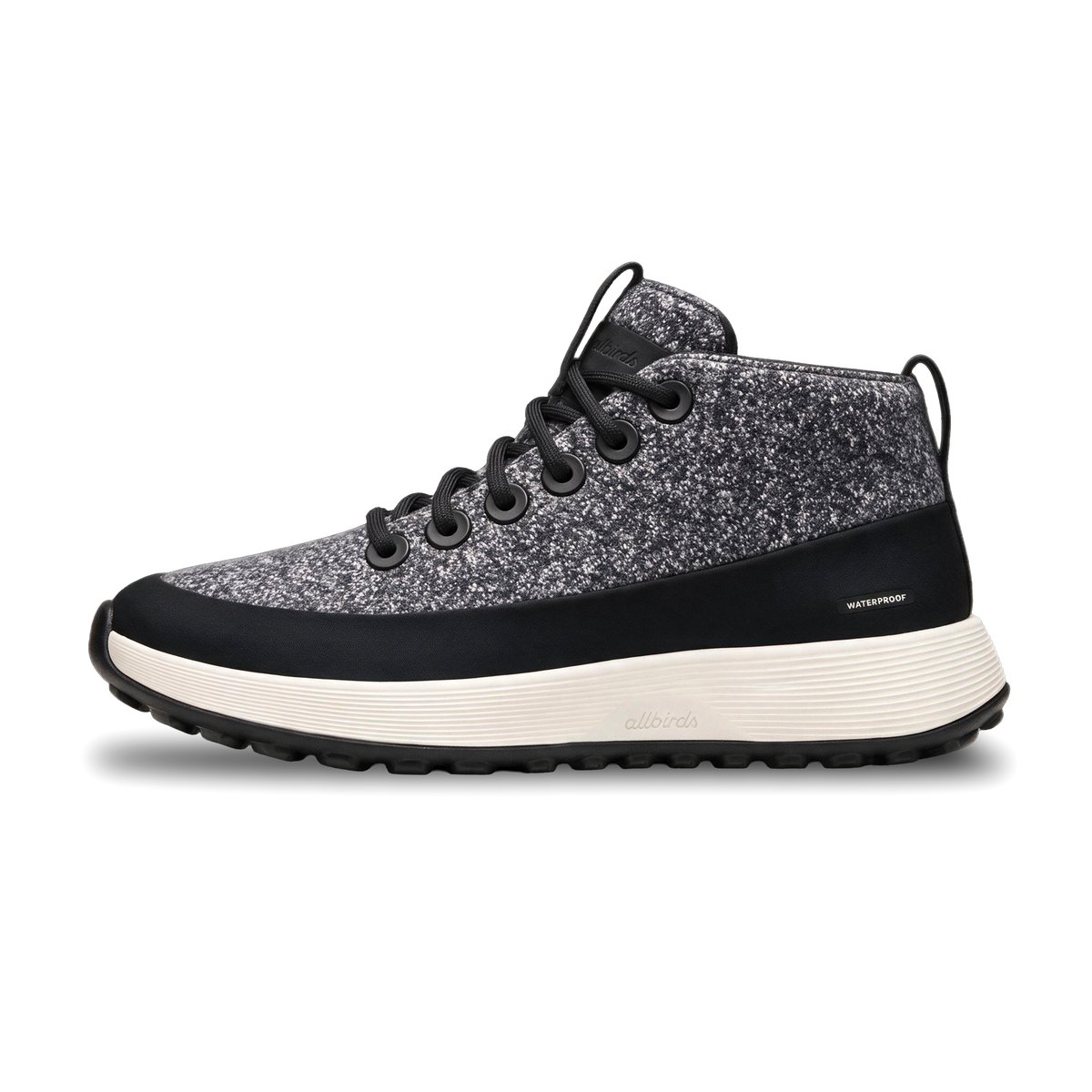Men's Wool Runner NZ Mid Waterproof - Natural Black (Natural White Sole)