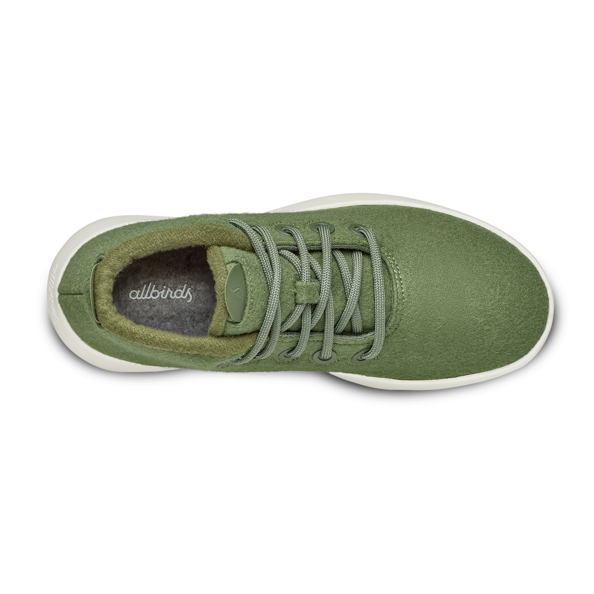 Men's Wool Runner-up Mizzles - Thunder Green (Natural White Sole)