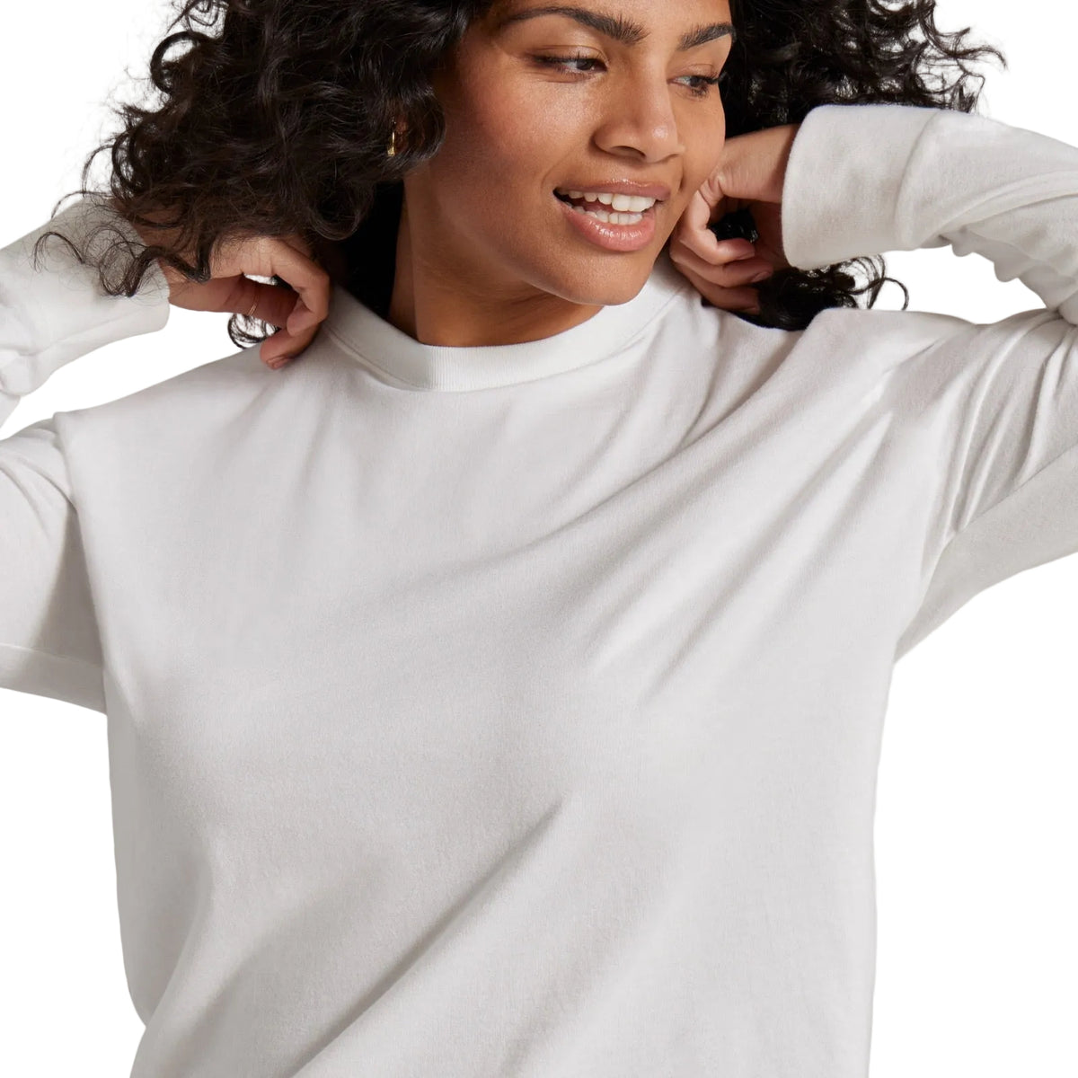 Women's Allgood Organic Cotton Long Sleeve Tee - Blizzard