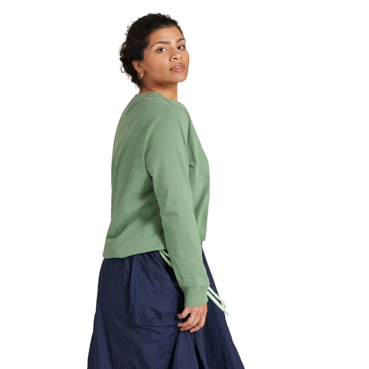 Women's Allgood Organic Cotton Long Sleeve Tee - Hazy Cargo